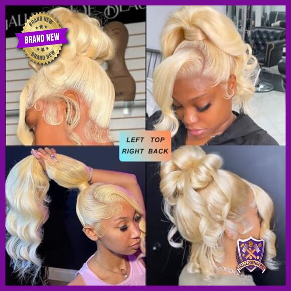 38 Inch Human Hair 360 Lace Front Wig 200% Density Body Wave
